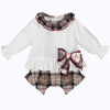 CALAMARO COMPLETO CAMICIA+CULOTTE TARTAN BEIGE