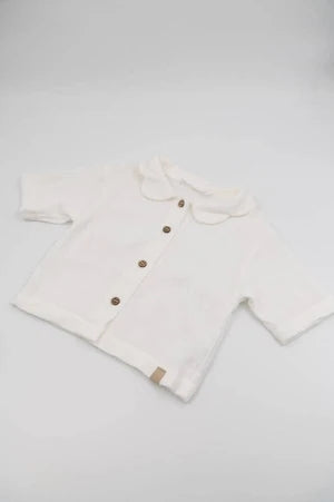 BAMBOOM CAMICIA COLLO A FIORE OFFWHITE