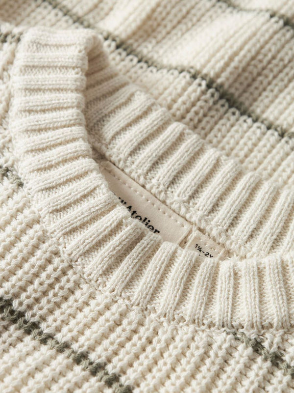 LIL ATELIER MAGLIA COCONUT MILK/STRIPS