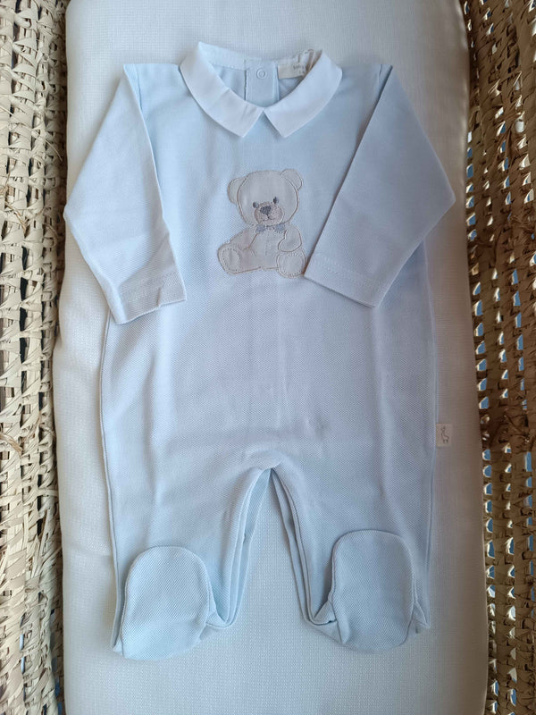 BABYGI TUTINA PIQUET AZZURRA CON ORSETTO