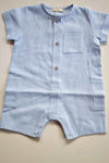 BABYGI PAGLIACCETTO 100% LINO AZZURRO LN47B