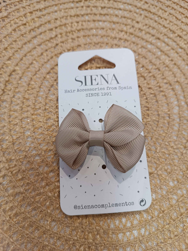 SIENA PINZA CON DOPPIO FIOCCO GROS GRAIN TORTORA