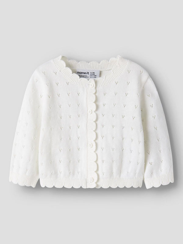 NAME IT CARDIGAN RICAMATO cloud dancer