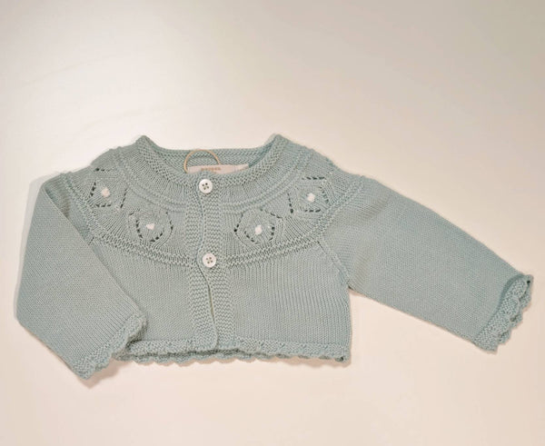PECESA CARDIGAN CORTO FILO 100%COTONE COL. ACQUAMARINA