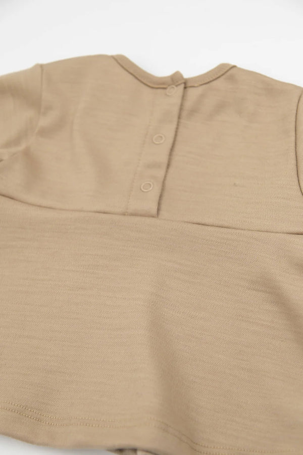 BAMBOOM Maglia con bottoncini frontali - MOCHA SAND 347