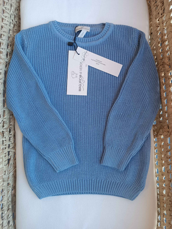 MAGLIFICIO DI VERONA MAGLIA IN EUCALIPTO DENIM