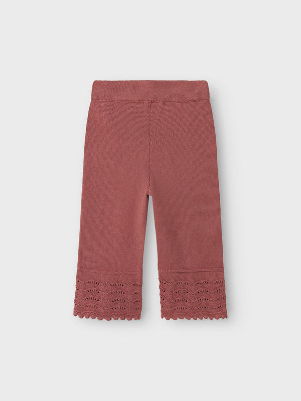 LIL ATELIER PANTALONE KNIT ANCLE WITHERED ROSE