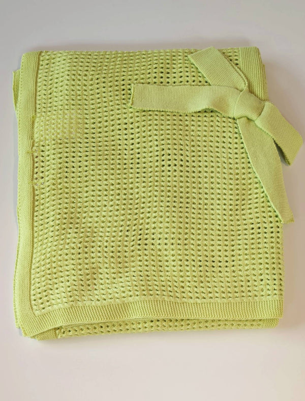 PECESA COPERTA FILO TRAFORATA COTONE 100% PISTACCHIO