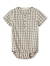 LIL ATELIER PAGLIACCETTO CAMICIA VICHY GRIGIO