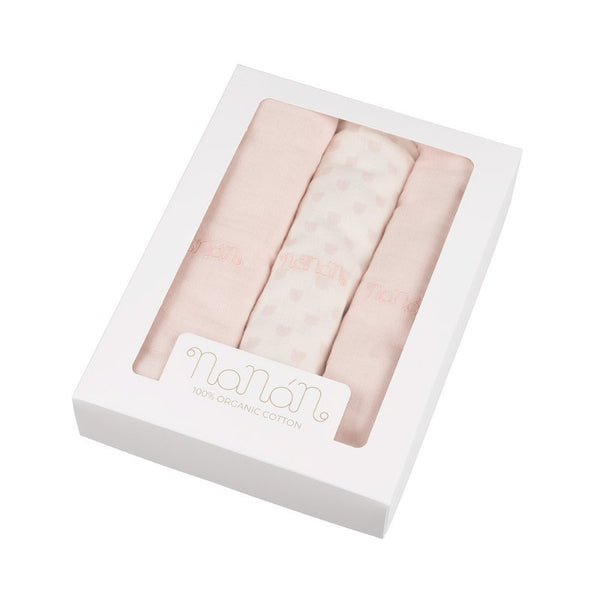 NANAN MUSSOLE 3PZ 80X80CM ROSA