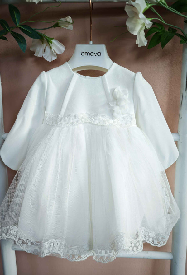 AMAYA ABITO BATTESIMALE TULLE E PIZZO 621158