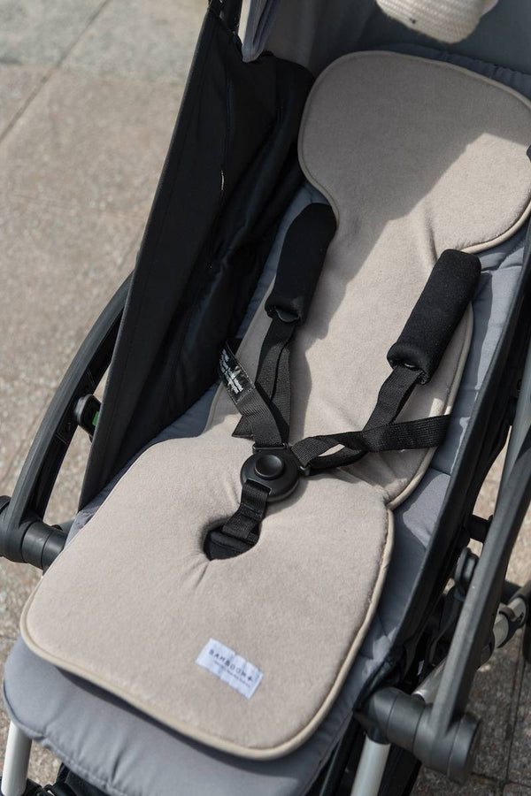 BAMBOOM Universal Stroller & Carseat Mattress - Bamboo Terry & Microsponge - 77 x 29 cm - Shaped