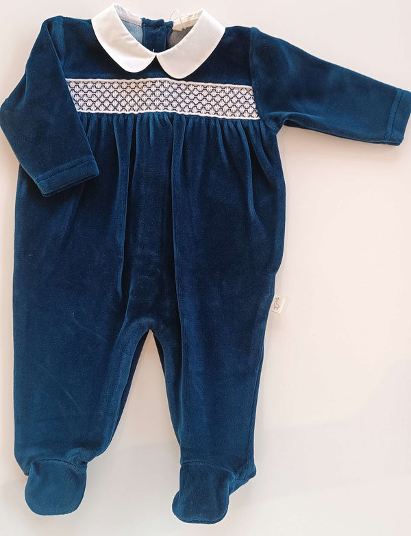 BABYGI TUTINA CINIGLIA NAVY/BLU E PUNTO SMOCK