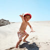 SWIMESSENTIAL Cappello da sole reversibile - Beige/Rosso - Crabby
