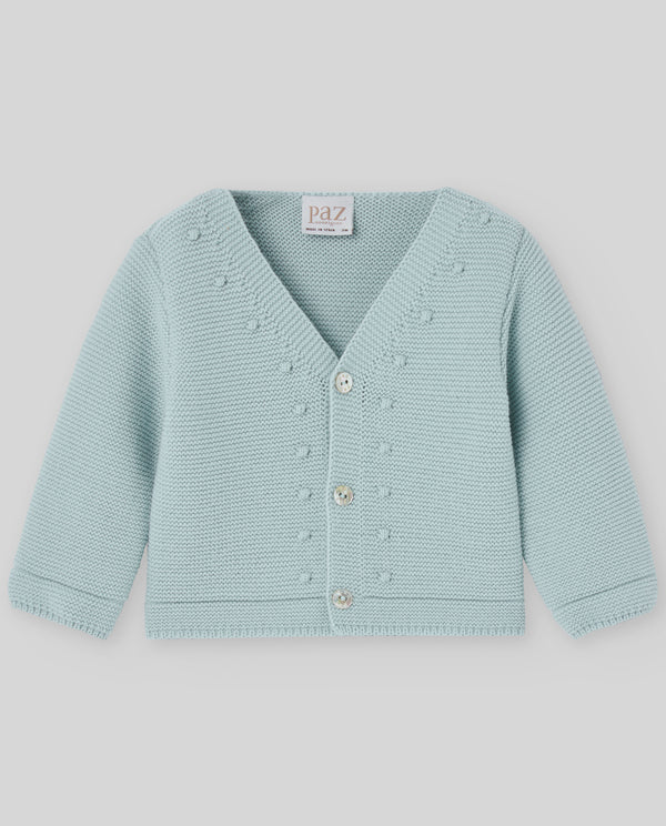 PAZ RODRIGUEZ CARDIGAN IN LANA VERDE TIZA