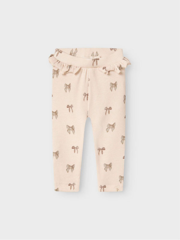 LIL ATELIER LEGGINGS SILVER PEONY/BOW