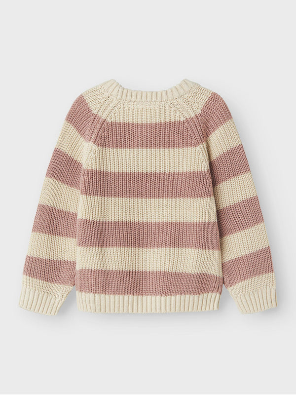 LIL ATELIER MAGLIA STRIPE TURTLEDOVE/WITHERED