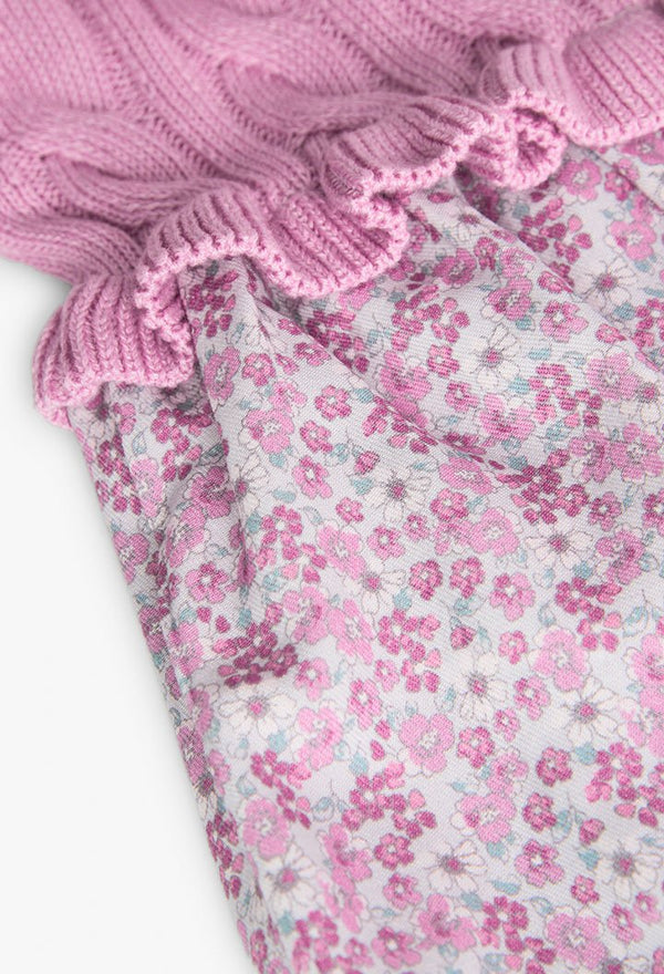 BOBOLI VESTITO BIMBA ROSA A FIORI
