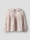 LIL ATELIER CAMICIA CON MELE RICAMATE HUSHED VIOLET