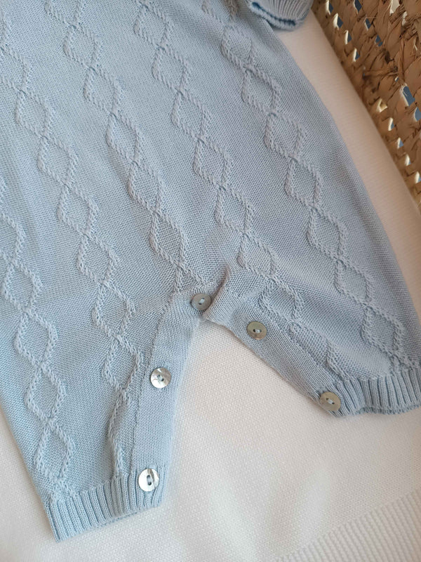 MAGLIFICIO DI VERONA TUTINA LOSANGHE TENCEL EUCALIPTO AZZURRA