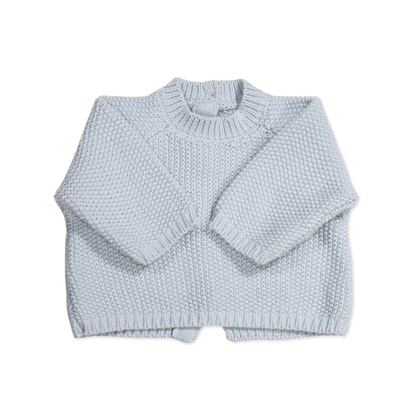 PASITO A PASITO SET MAGLIA IN TRICOT + CULOTTE + BODY BAMBULA AZZURRO 0-1 MESE