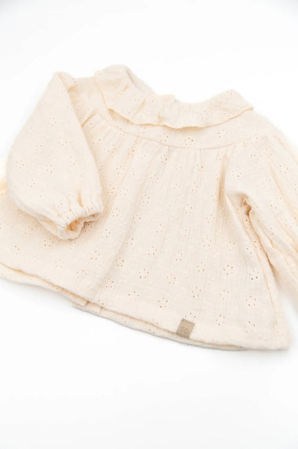 BAMBOOM Camicia con colletto ampia - WARM WHITE 345