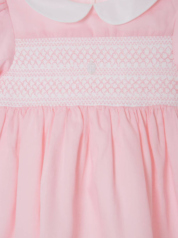 PATACHOU ABITO MEZZA MANICA PUNTO SMOCK ROSA