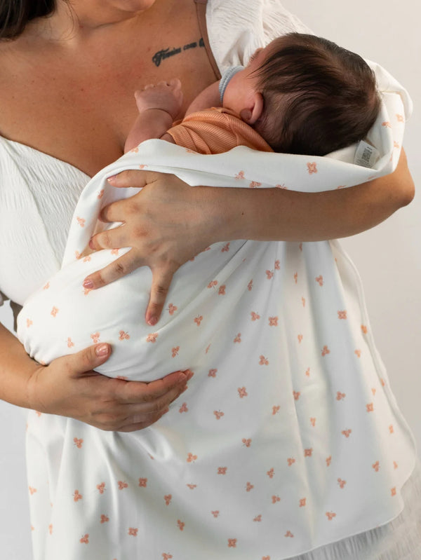 BAMBOOM Coperta clinica neonato 75x100 - PRINT LUCKY LEAVES 1155