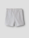 LIL ATELIER PANTALONE BERMUDA A RIGHE BIANCO E AZZURRO