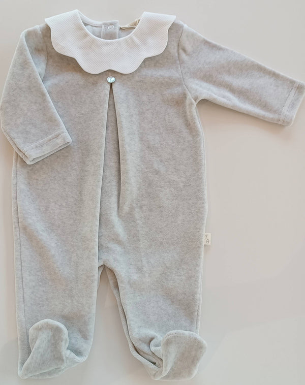 BABYGI TUTINA CINIGLIA GRIGIO PERLA E COLLO NUVOLA BIANCO