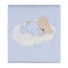 NANAN COPERTA CINIGLIA AZZURRA NUVOLETTA ORSETTO