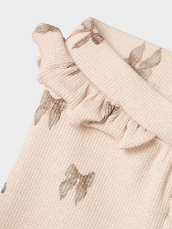 LIL ATELIER LEGGINGS SILVER PEONY/BOW