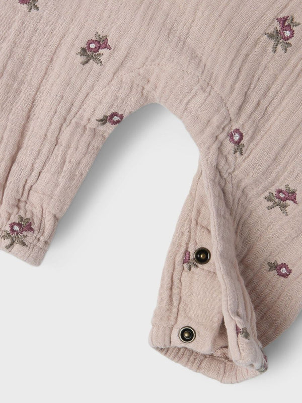 LIL ATELIER SALOPETTE GARZATA ROSE RICAMATA