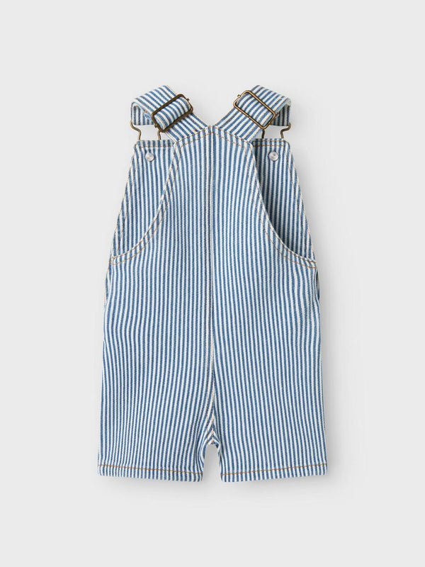 LIL ATELIER SALOPETTE A RIGHE ZEN BLUE /COCONUT MILK