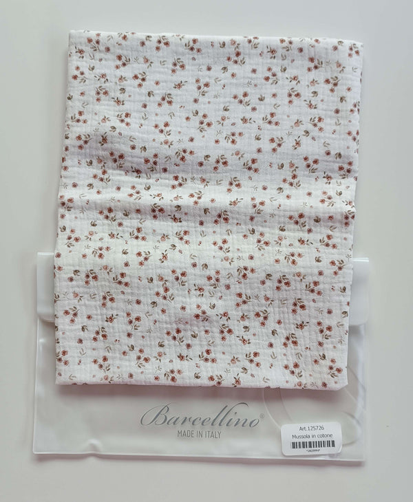 BARCELLINO MUSSOLA IN COTONE ROSELLINE CIPOLLA 125726