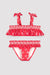 YSABEL MORA Bikini da bambina con dettagli a balze e motivo a nido d'ape di stelle marine 95155