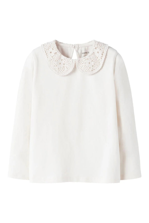 NAME IT MAGLIA CON COLLO RICAMATO