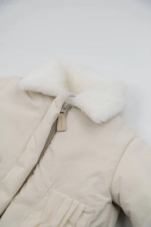 BAMBOOM GIACCA BIMBA CON COLLETTO WARM WHITE