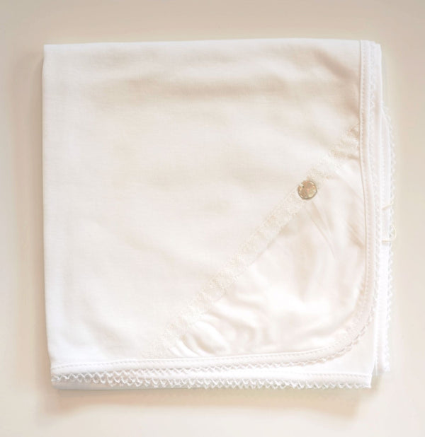 BABYGI QUADRATO BIANCO CON PIZZO 67X67 RND11