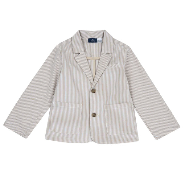 CHICCO GIACCA GESSATA BEIGE E BIANCA