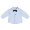 CHICCO CAMICIA MANICA LUNGA AZZURRA CON PAPILLON BLU