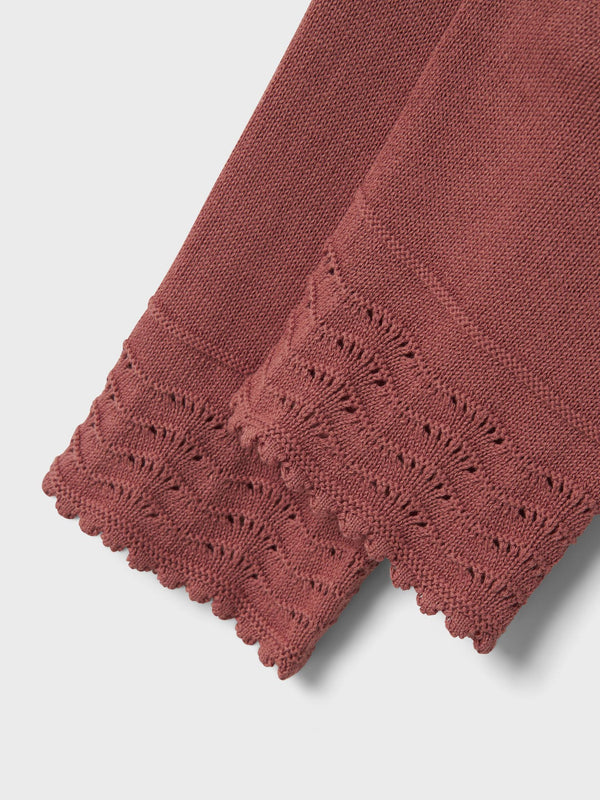 LIL ATELIER PANTALONE KNIT ANCLE WITHERED ROSE