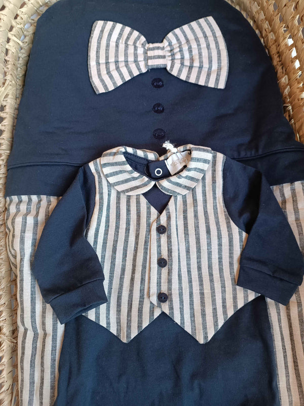 NANAN TUTINA APERTURA AVANTI BLU E GILET