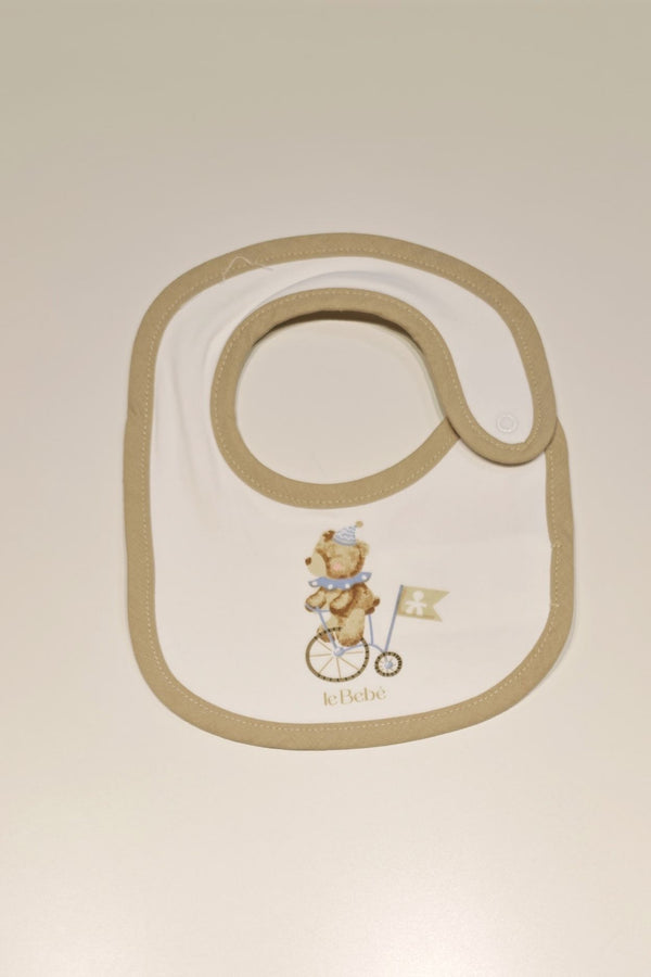 LE BEBè LBB5269 BAVETTA BIANCO/AZZURRO