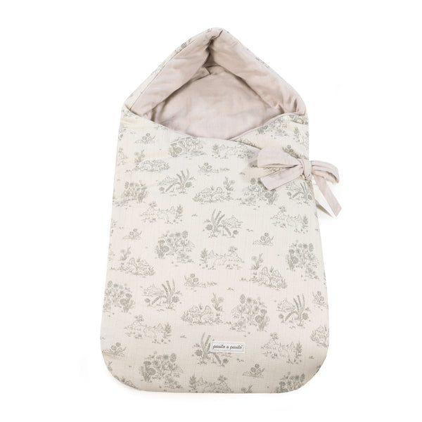 PASITO A PASITO SACCO NANNA CON CAPPUCCIO TOILE DE JOUY CREAM