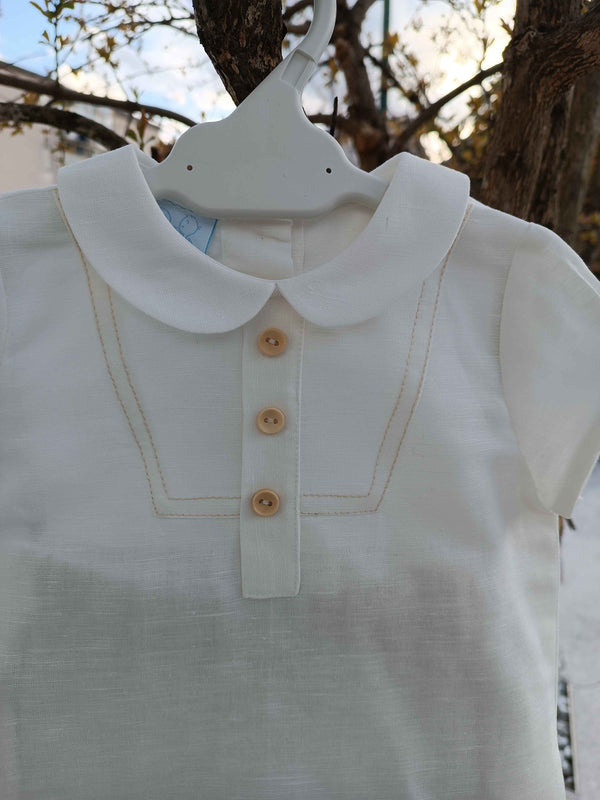 GRANLEI COMPLETO CAMICIA + PANTALONE ECRù