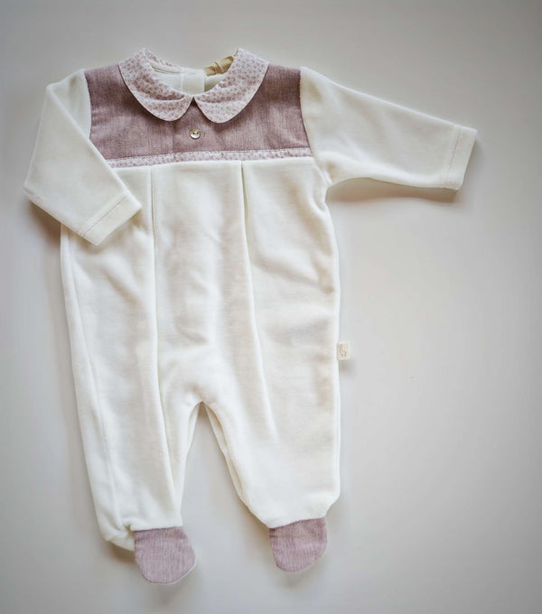 BABYGI TUTINA CINIGLIA PANNA COLLO TONDO "RIVERSIDE" ROSA