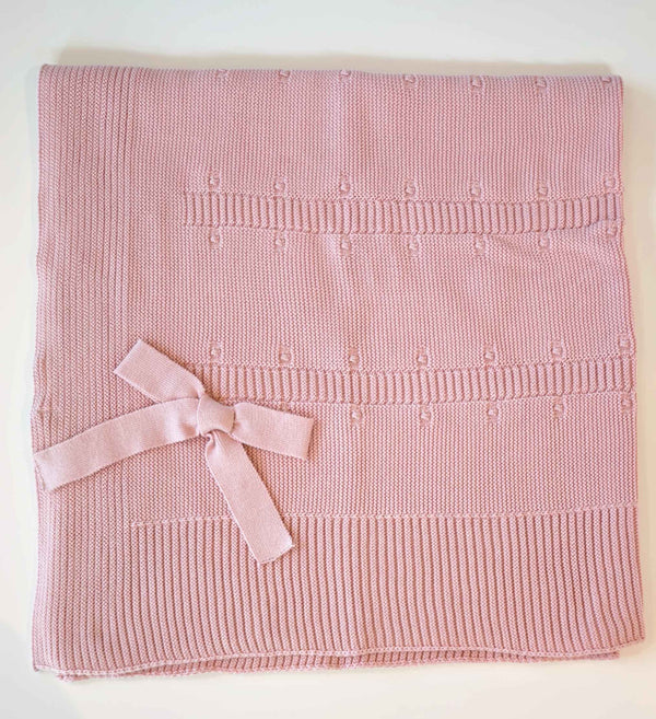 PECESA COPERTA FILO COTONE 100% ROSA ANTICO