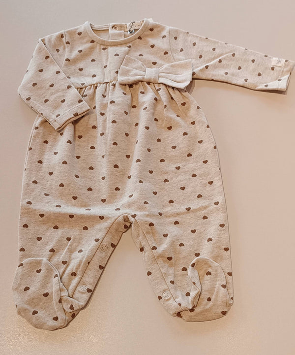 NANAN TUTINA PUNTO MILANO BEIGE CON CUORICINI