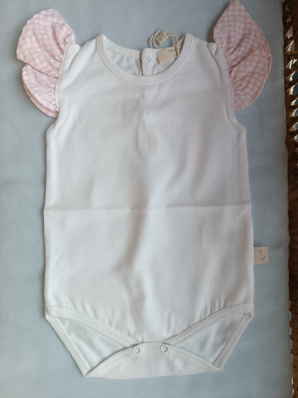 BABYGI COMPLETO VICHY ROSA BODY+CULOTTE VOLANT